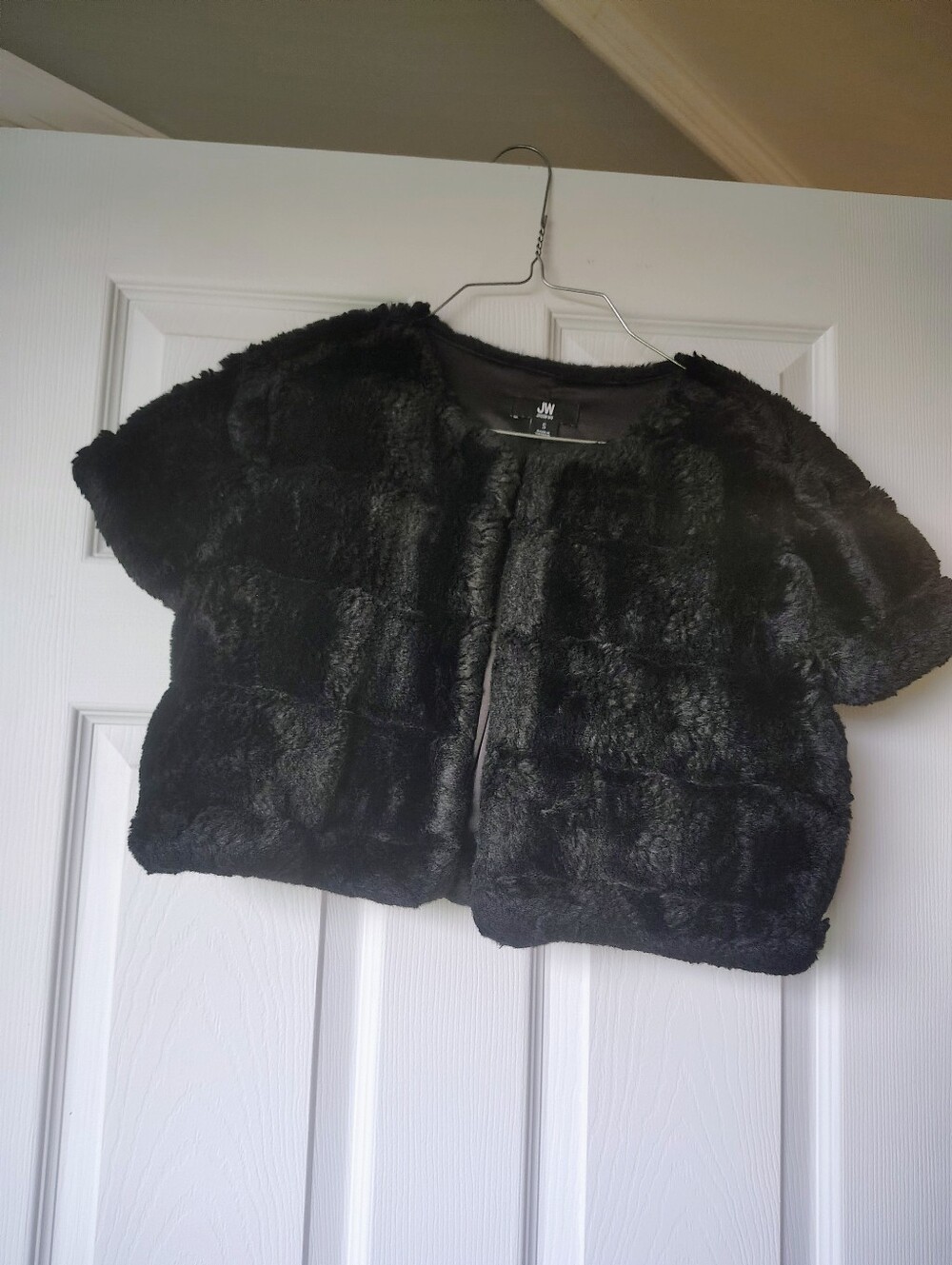 Jason Wu black faux fur teddy jacket size S